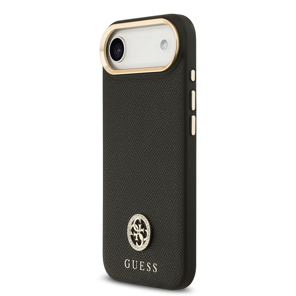 iPhone 17 Air Kılıf Guess Orjinal Lisanslı M-safe Şarj Özellikli Grained Yazı ve Taşlı 4G Logolu Kılıf iPhone 17 Air Kılıf Guess Orjinal Lisanslı M-safe Şarj Özellikli Grained Yazı ve Taşlı 4G Logolu Kılıf